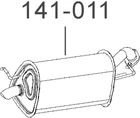 Глушитель Bosal задний в сборе VIDA хетчбек (BO0017) (141-011)