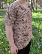 Тактическая футболка Flas-1; XXL/56р; 100% Хлопок. Пиксель/песочный. Армейская футболка Флес. Турция - изображение 3