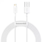 Кабель зарядки Baseus CALYS-C02 (2.4A) (2M) для Apple Lightning to USB для iOS пристроїв iPhone/iPad/iPod Білий