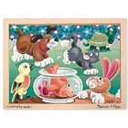 Деревянный пазл начального уровня Домашние животные Melissa & Doug 12 элементов MD12932