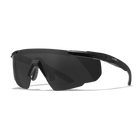 Захисні балістичні окуляри Wiley X SABER ADV Сірі лінзи/матова чорна оправа (без кейсу) - зображення 6