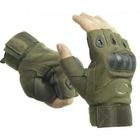 Тактические перчатки беспалые Oakley олива размер XL (11688) - изображение 5