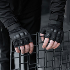 Тактические перчатки беспалые Oakley черные размер L (11689) - изображение 9