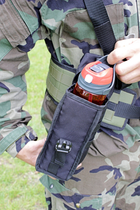 Тактический термочехол подсумок для бутылки и фляги военный Molle черный - изображение 5