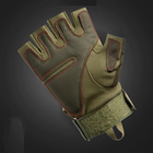 Военные перчатки без пальцев с защитой костяшек ReFire Gear L хаки - изображение 4