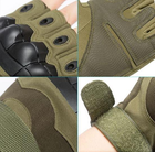 Військові рукавички без пальців із захистом кістячок ReFire Gear XL хакі - зображення 3