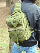 Рюкзак сумка тактична військова міська Eagle M04B Oxford 600D 20л через плече Олива - зображення 4