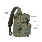 Рюкзак сумка тактична військова міська Eagle M04B Oxford 600D 20л через плече Олива - зображення 8