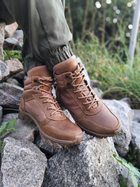 Тактичні чоловічі черевики з трековою підошвою коричневі розмір 36 - зображення 4