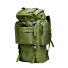 Тактичний рюкзак 70л "A21 oliva - Оливковий", великий туристичний рюкзак і для подорожей з чохлом (1009432-LightGreen) - зображення 6