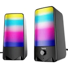Комп'ютерна акустика колонка для ПК HOCO RGB Rhythmic Spectrum desktop speaker DS14 |10W, AUX, Mic| Black