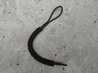 Шнур страхувальний кручений (тренчик) петля карабін чорний паракорд 981 - зображення 1