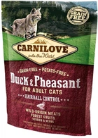 Сухой корм для кошек Carnilove Cat Duck&Pheasant Hairball Controll для вывода шерсти c уткой и фазаном