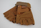 Тактичні рукавички без пальців з гумовими накладками 9062_M_Beige - зображення 3