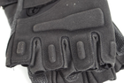 Тактичні рукавички без пальців з гумовими накладками 9062_XL_Black - зображення 8