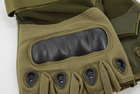 Тактичні рукавички без пальців 9051_XL_Olive - зображення 5