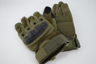 Тактичні рукавички з пальцями 9070_M_Olive_Sensor - зображення 5