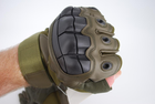 Тактичні рукавички без пальців термостійкі 9069_M_Olive - зображення 2