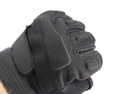 Тактичні рукавички без пальців з гумовими накладками 9062_M_Black - зображення 7