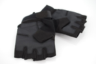 Тактичні рукавички без пальців з карбоновими накладками 9068_M_Black - зображення 3
