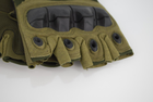 Тактичні рукавички без пальців 9067_XL_Olive - зображення 4