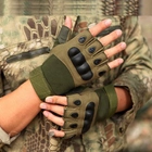 Перчатки тактические Storm-2; L (20-22см); Безпалые; Зеленые. Штурмовые перчатки Штурм Л. - изображение 8