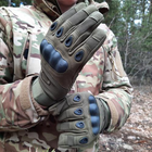 Перчатки тактические Storm-1; M (18-20см); Полнопалые; Зеленые. Штурмовые перчатки Штурм М. - изображение 8