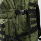 Рюкзак тактический 40 литров объем для ЗСУ, мужской штурмовой военный рюкзак 40л, водоотталкивающий оксфорд Хаки - изображение 6