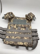 Жилет тактичний плитоноска MOLLE А54 JPC сірий піксель військова армійська - зображення 5