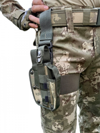 Кобура стегна тактична універсальна камуфляжна для пістолета - зображення 2