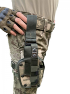 Кобура стегна тактична універсальна камуфляжна для пістолета - зображення 6