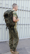 Рюкзак тактический 45 литров объем для ЗСУ, мужской штурмовой военный рюкзак 45л Cordura 1000d Мультикам - изображение 7