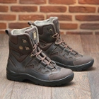 Берці зимові черевики тактичні чоловічі, туфлі тактичні чоловічі берці зимові, натуральна шкіра, розмір 44, Bounce ar. SF-UJ-2144, колір коричневий - зображення 7
