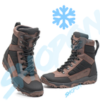 Берці зимові черевики тактичні чоловічі, туфлі тактичні чоловічі берці зимові, натуральна шкіра, розмір 46, Bounce ar. WE-OI-2046, колір коричневий - зображення 3