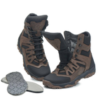 Берці зимові черевики тактичні чоловічі, туфлі тактичні чоловічі берці зимові, натуральна шкіра, розмір 45, Bounce ar. JD-YU-2045, колір коричневий - зображення 3
