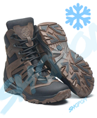 Берці зимові черевики тактичні чоловічі, туфлі тактичні чоловічі берці зимові, натуральна шкіра, розмір 36, Bounce ar. JD-YU-2036, колір коричневий - зображення 1