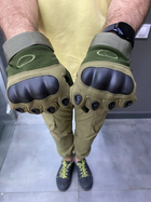 Тактичні рукавички палі олива М - зображення 2