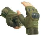 Тактические перчатки беспалые Schwarz&Mayer перчатки тактические беспалые зеленые XL размер - изображение 5