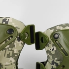 Универсальные военные налокотники тактические для армии ЗСУ, защитные ударопрочные быстросъемные налокотники Камуфляж пиксель - изображение 5