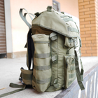 Універсальний рюкзак тактичний 80 літрів, військовий рюкзак водовідштовхуючий із щільної тактичної тканини з боковими відсіками - зображення 3