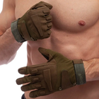 Військові рукавички тактичні спорт полювання із закритими пальцями (473157-Prob) ХL Оливкові - зображення 4