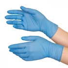 Перчатки синие нитриловые MedTouch M Синий - изображение 2