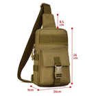 Армійська тактична сумка рюкзак Захисник 175 хакі - зображення 9