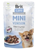 Влажный корм Brit Care Dog Mini Fillets In Gravy для взрослых собак малых и миниатюрных пород с олениной