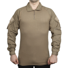 Тактическая рубашка Lesko A655 Sand Khaki 3XL тренировочная хлопковая рубашка с липучками на рукавах TK_1583 - изображение 2