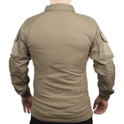 Тактическая рубашка Lesko A655 Sand Khaki S мужская хлопковая рубашка с карманами на кнопках на рукавах TK_1583 - изображение 3