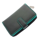 Гаманець жіночий шкіряний Visconti CD22 Ruby BLK/AQUA