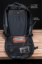 Военный тактический рюкзак от Smith & Wesson M&P Duty Series 24 л с защитой от атмосферных воздействий конструкцией из баллистической ткани и MOLLE для тактических военных задач охоты путешествий и спорта Черный - изображение 4