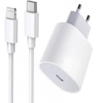 Комплект быстрой зарядки для Apple iPhone iPad, Блок 20W USB-C Power Adapter (Type-C) + Кабель зарядки USB-C to Lightning