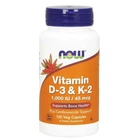 Вітамін Д3 і К2 Vitamin D-3 & K-2 Now Foods Supports Bones Health (1000 IU/45 мкг) 120 капсул